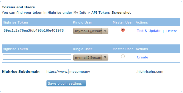 Ring.io plugin configuration GUI